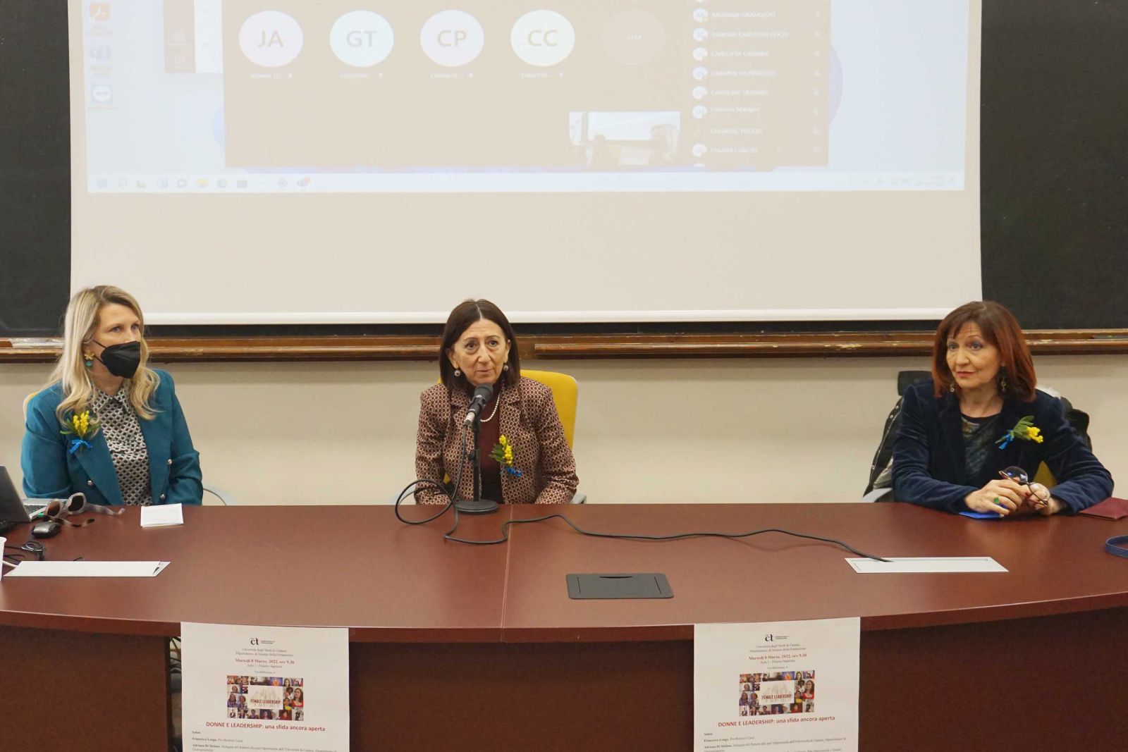 In foto da sinistra le docenti Cinzia Recca, Francesca Longo e Loredana Cardullo