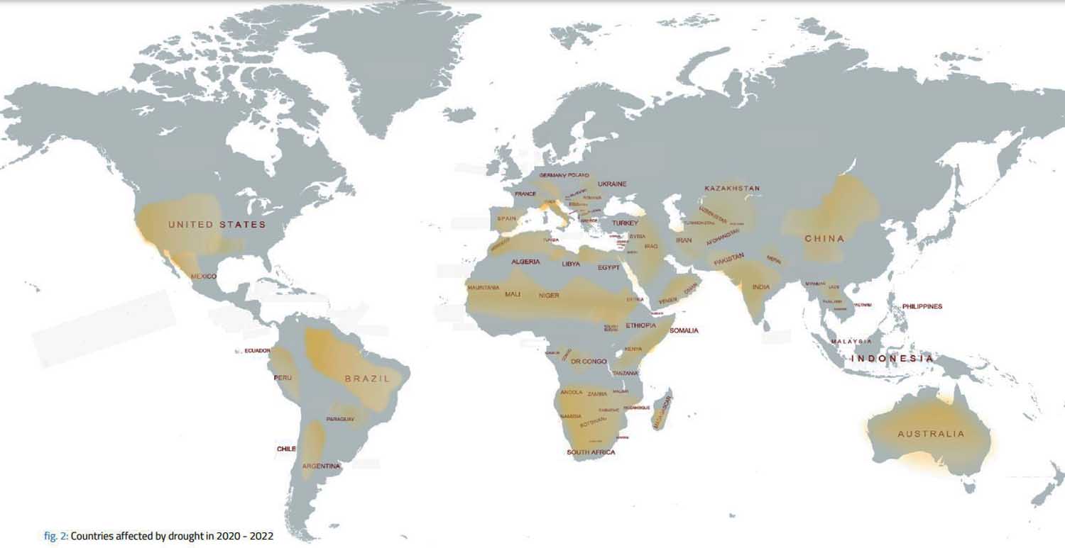 Paesi a rischio siccità 2020-2022