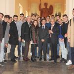 Palazzo delle Scienze. Il rettore con gli studenti (foto Alfio Russo)