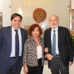 Da sinistra il sindaco Salvo Pogliese, Rosalba Massimino e il rettore Francesco Basile