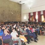 Studenti e docenti in aula magna