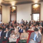 Il pubblico presente nell'aula magna