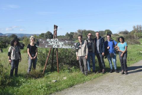 Un momento del monitoraggio nella RNO Saline di Priolo 