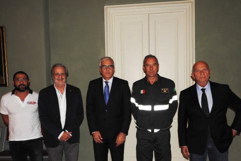 da sinistra Luigi Rosario Costantino, Alessandro Marroni, Giancarlo Magnano San Lio, Rosario Appiana e Vincenzo Perciavalle