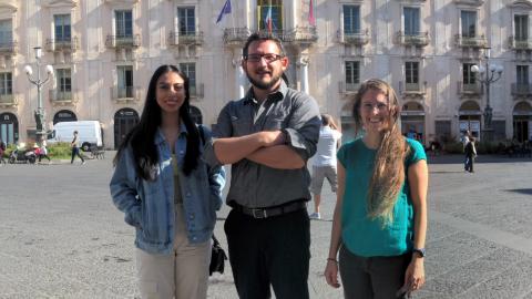 I tre ricercatori Fulbright dell'Università di Catania