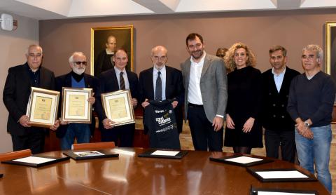 foto di gruppo con i premiati alla carriera