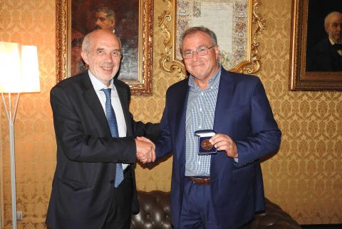 Il rettore Francesco Basile e il presidente della Fondazione statunitense, Derek Yach